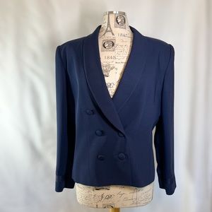 Kasper & Company Vintage Blue 6 Button Blazer Jacket for Women